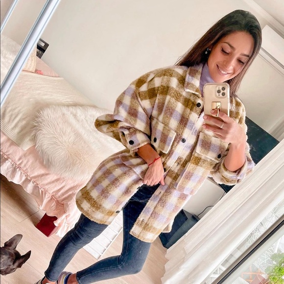 𝗡𝗪𝗧 𝗭𝗮𝗿𝗮 • Oversized Plaid Overshirt - Picture 6 of 16